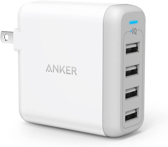 Anker PowerPort 4 (40W 4ポートUSB急速充電器) 【急速充電 / iPhone&Android対応 / 折畳式プラグ搭載】 (ホワイト) A2142122